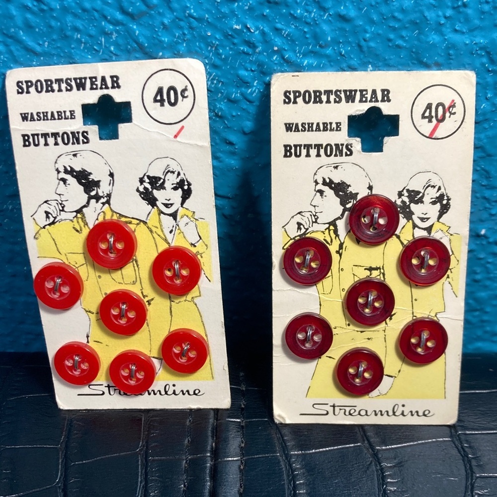 5 for $10: 14 NWT Streamline Sportswear Buttons 11.5mm Colors: 7 Wine and‎ 7 Red